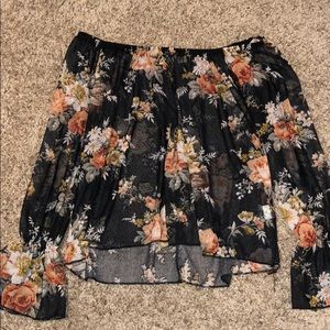 Off the shoulder sheer top
